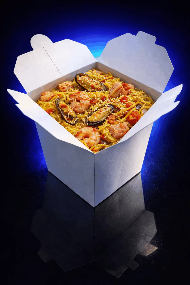 Лапша с морепродуктами